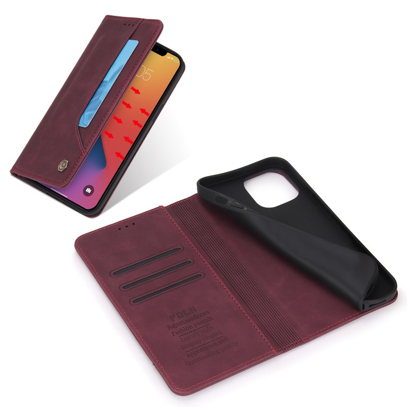 Flip Leather Protective Case for iPhone with Multiple Card Slots